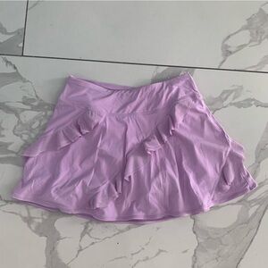 Lilly Pulitzer Luxletic Genevieve Skort Sz XXS Tennis Skirt Lilac Freesia Ruffle